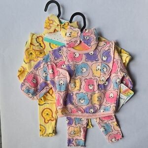 Set of 2 - Disney Pooh, Care Bears 3pc Headband, Top, Leggings NWT